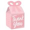 Big Dot of Happiness Pink Elegantly Simple - Square Favor Gift Boxes - Guest Party Favors Bow Boxes - Set of 12